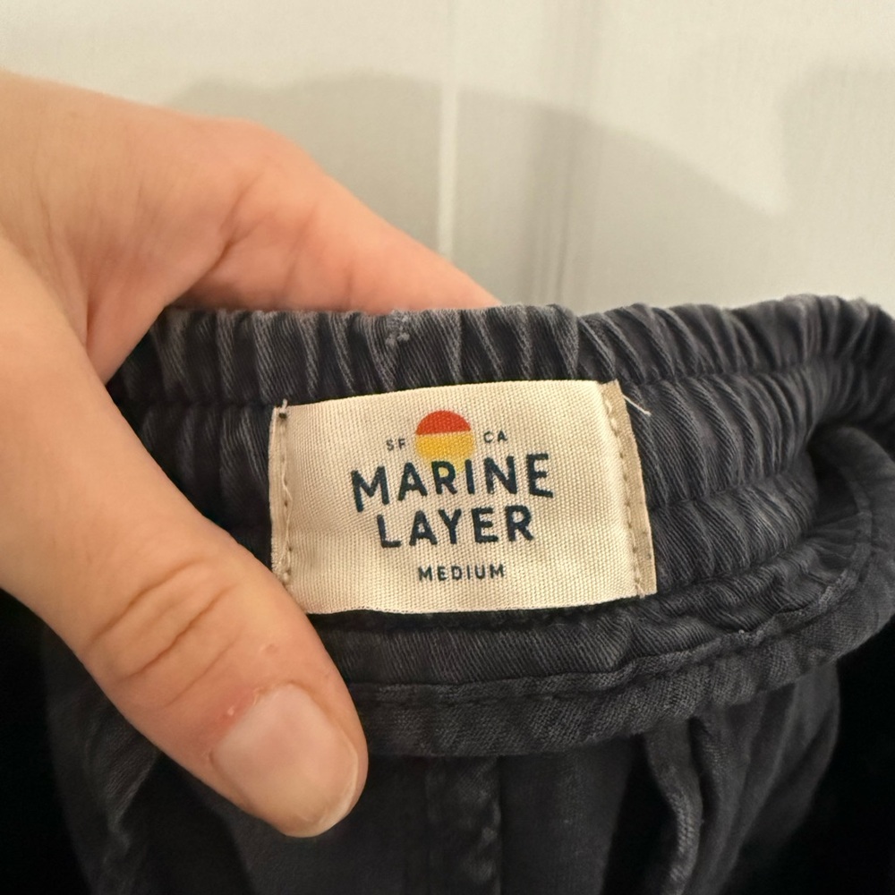 Marine Layer Saturday Slim Straight Twill Pant Regular Size Medium - Picture 4 of 5